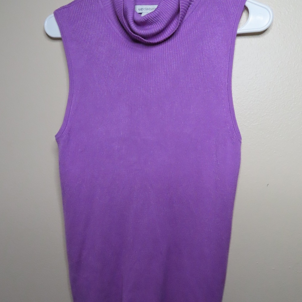 Lovely Purple Turtle Neck Knitted Top